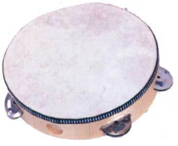 Mano Percussion MP-T68H 6-Jingle Wooden Tambourine with Head
