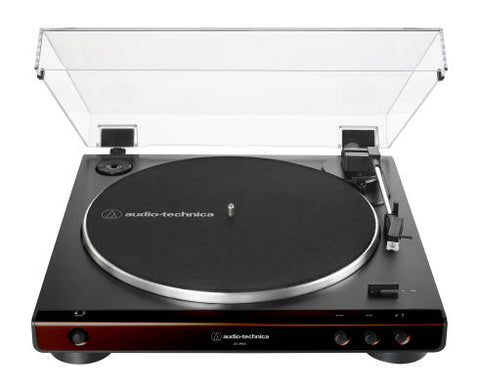 Audio-Technica ATLP60X Fully Automatic Belt-Drive Turntable - Brown