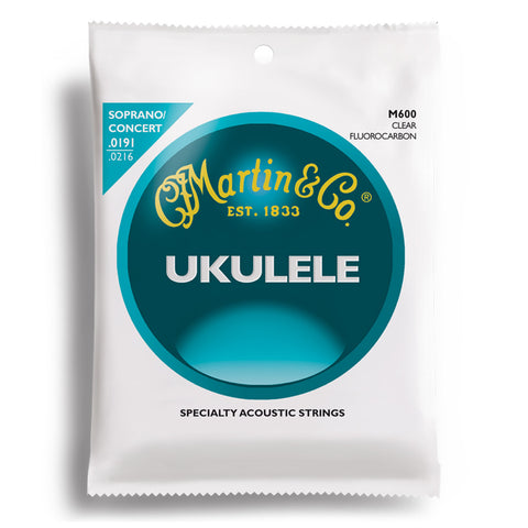Ukulele - Martin M600 Soprano/Concert Clear Fluorocarbon Strings