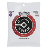 Martin MA535T Lifespan 2.0 Phosphor Bronze Authentic Acoustic Guitar Strings, Custom Light