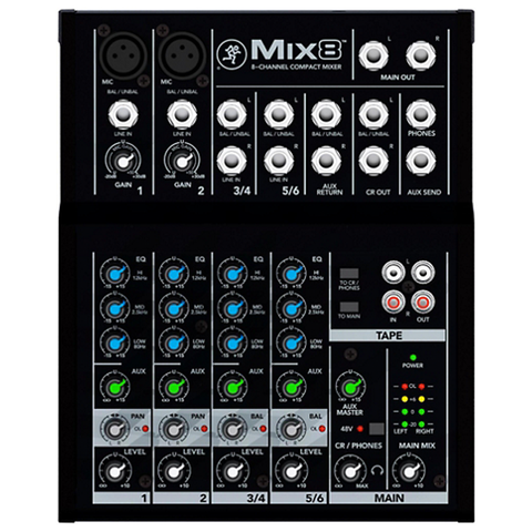 Mackie MIX8 8-Channel Compact Mixer