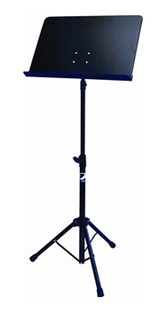 Fold-Up Solid Back Music Stand, Black
