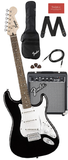 *Squier Stratocaster Starter Pack with Frontman 10G Amp, Gig Bag & Accessories, Black