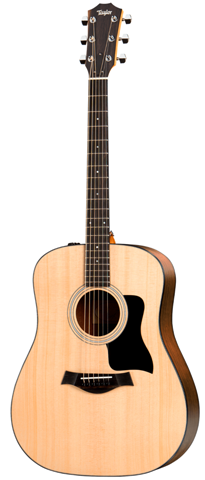Taylor 110e Dreadnought Acoustic-Electric, Natural w/ Gig Bag