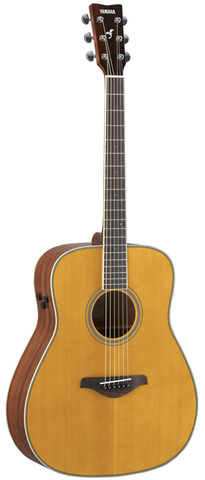 Yamaha FG TA Dreadnought TransAcoustic Acoustic Electric Vintage Tint Reid Music Limited