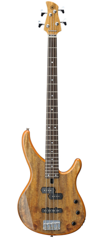 Yamaha TRBX174EW-NT Figured Mango Wood Electric Bass Guitar, Natural Translucent
